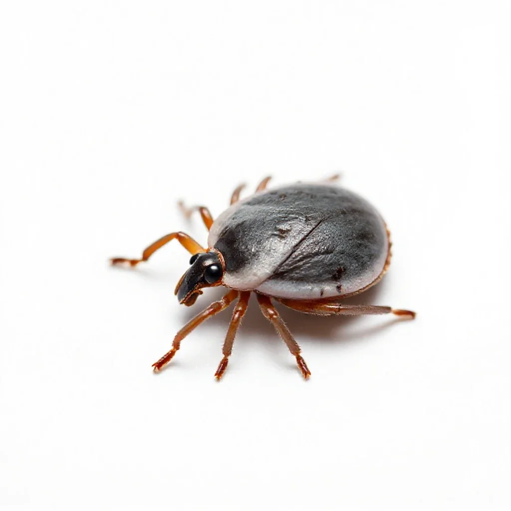 Tick isolated on a white background