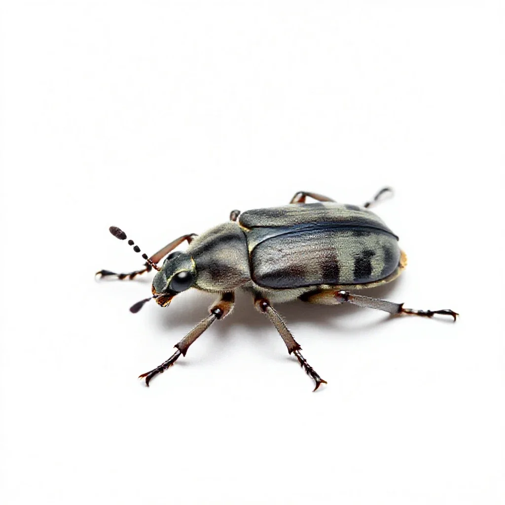 Tiger beetle isolated on a white background