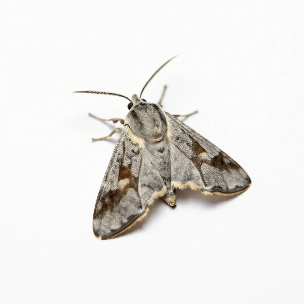 Tobacco moth isolated on a white background
