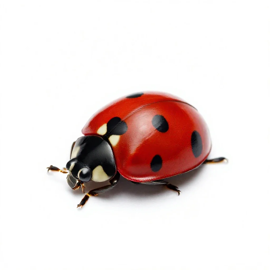 Two-spotted ladybug isolated on a white background