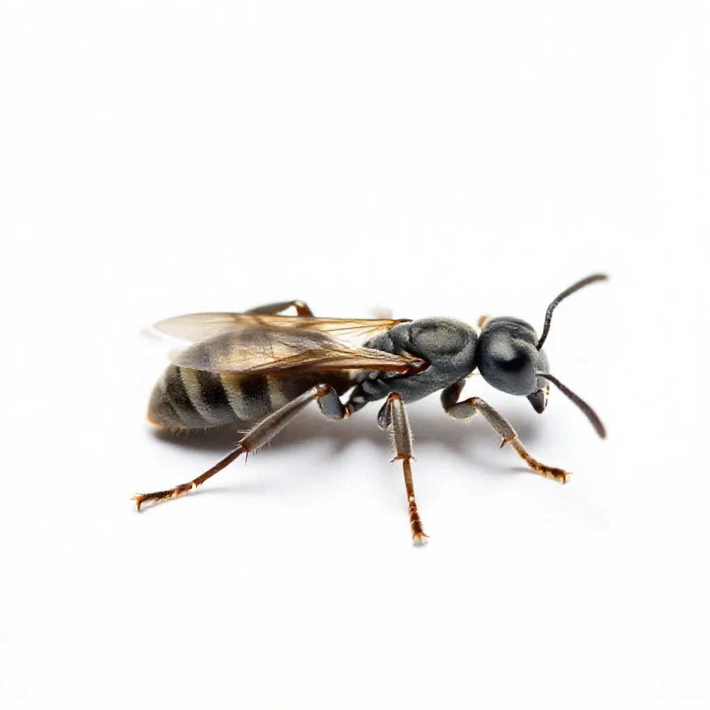 Velvet ant isolated on a white background