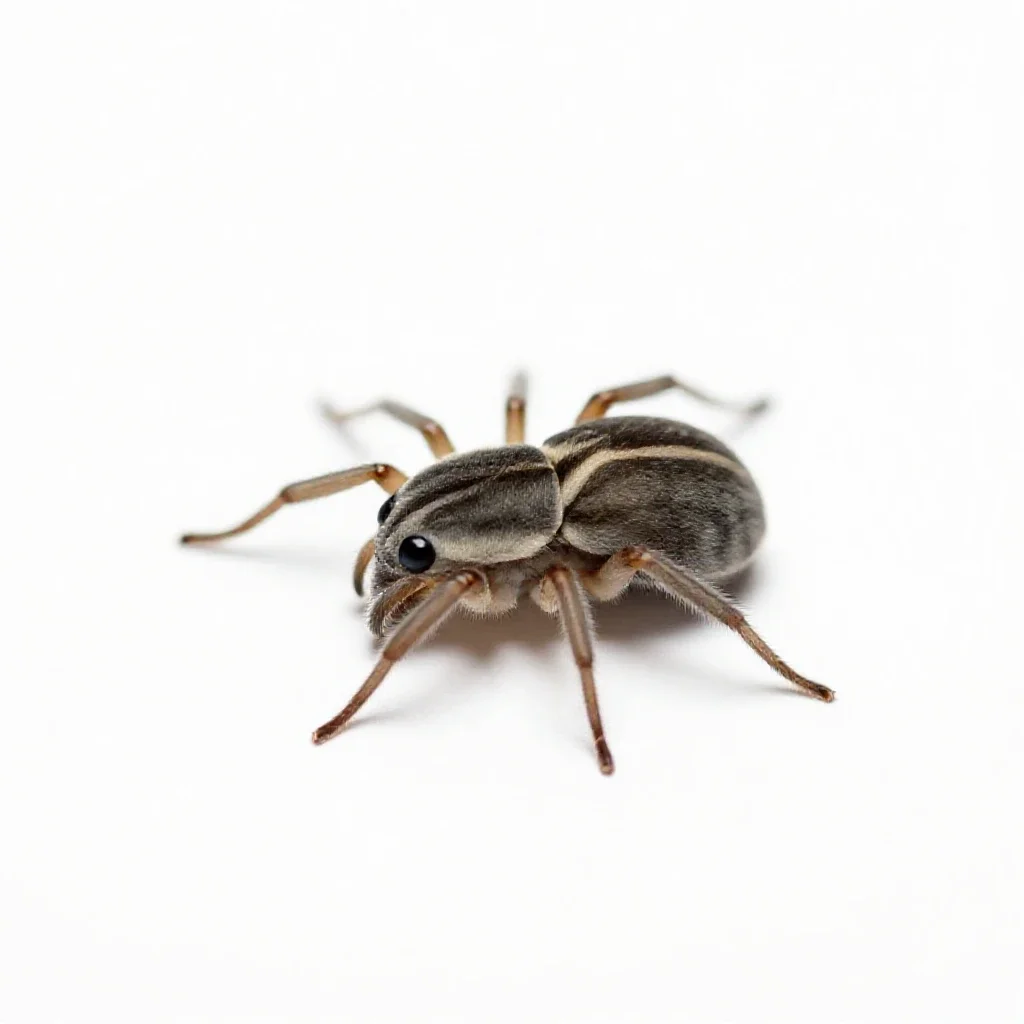 Web-spinning mite isolated on a white background