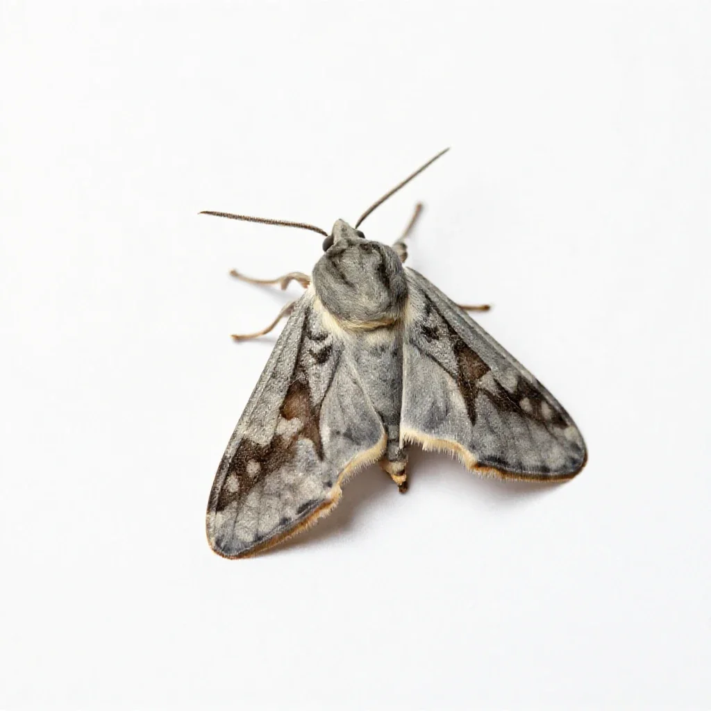 Webbing clothes moth isolated on a white background