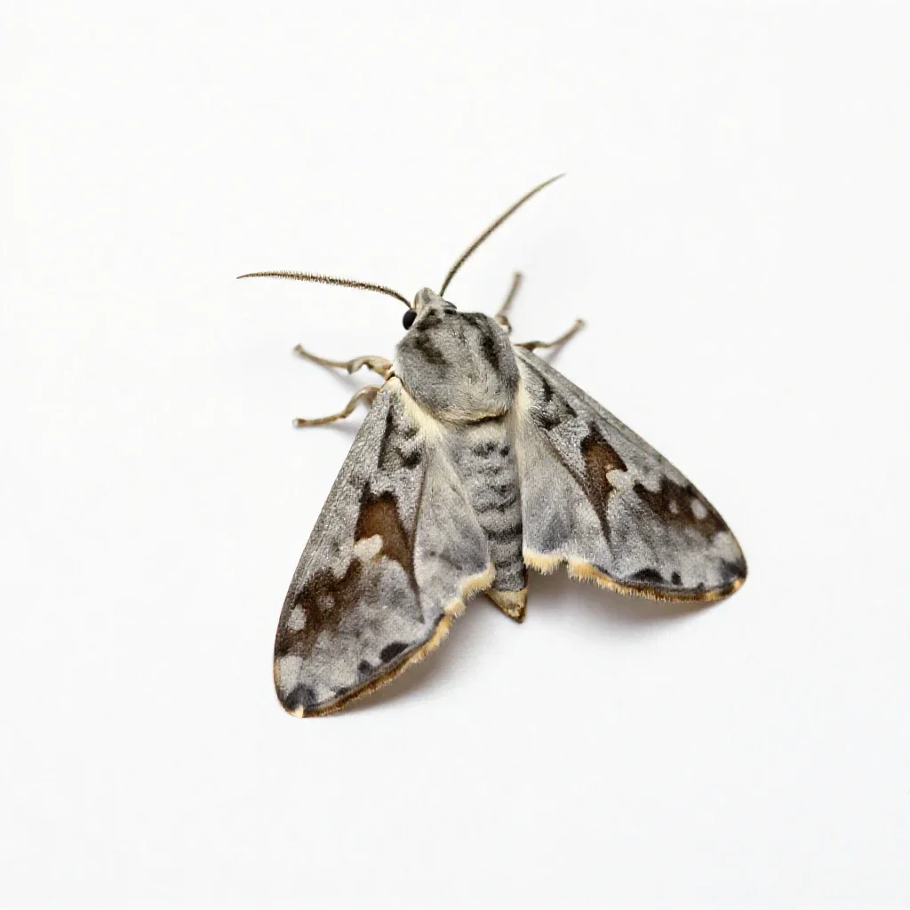 Webworm moth isolated on a white background