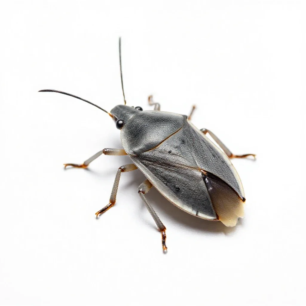 Wheel bug isolated on a white background