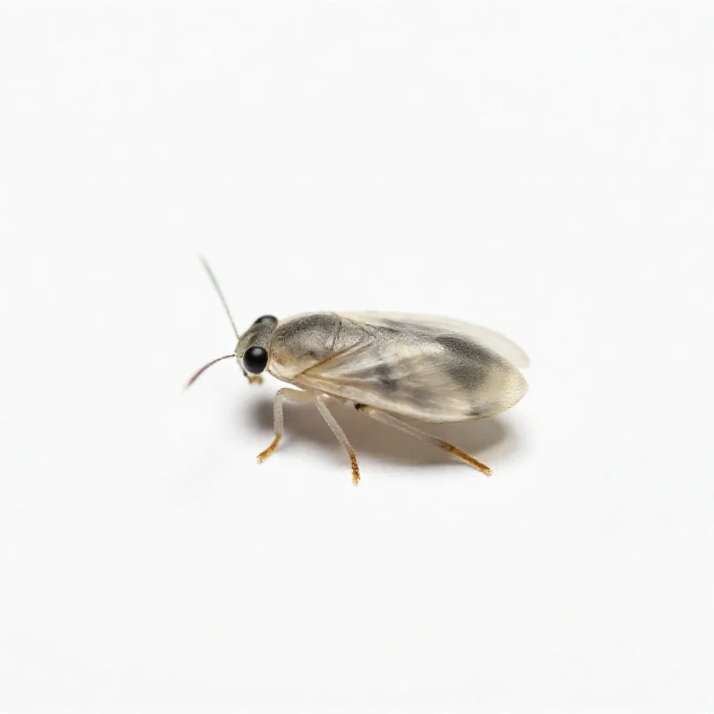 Whitefly isolated on a white background