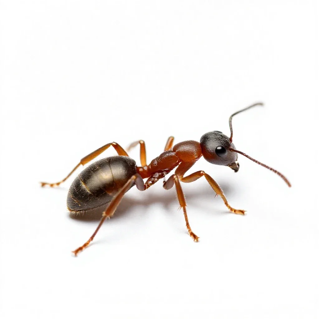 Wood ant isolated on a white background