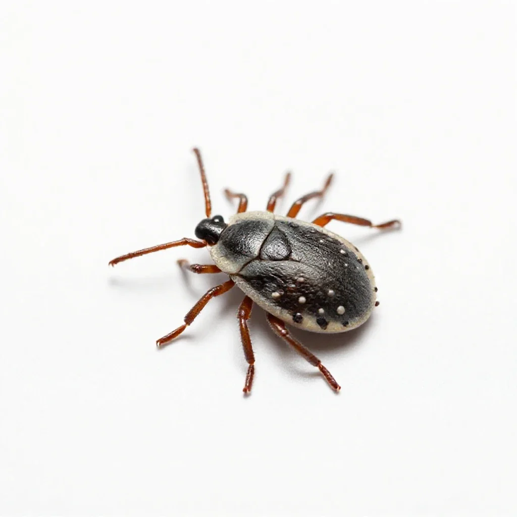 Wood tick isolated on a white background