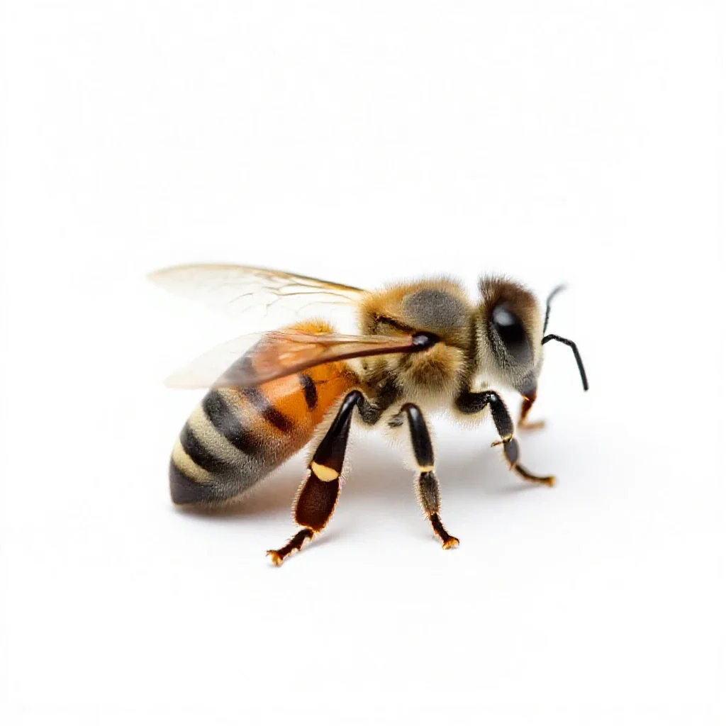 Worker bee isolated on a white background