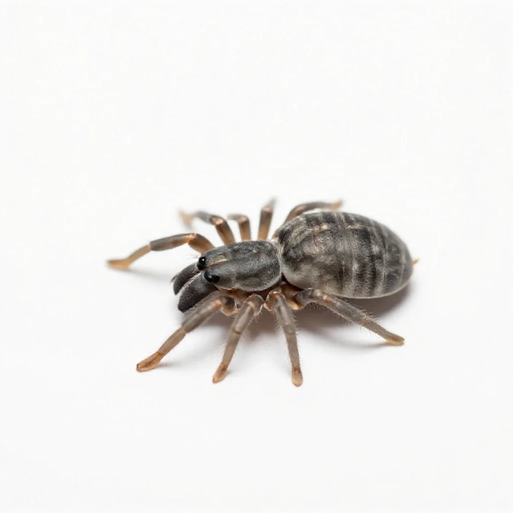 Acarid isolated on a white background