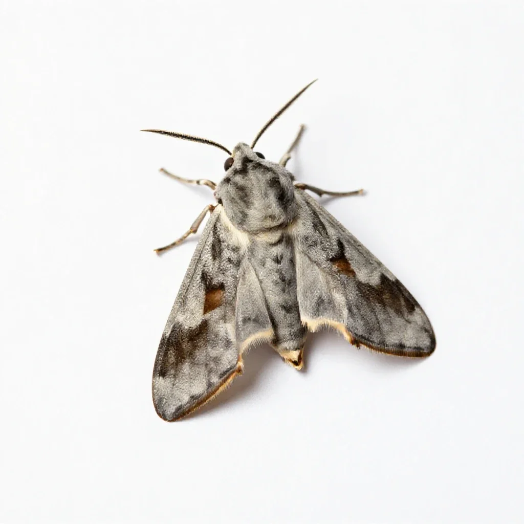 Almond moth isolated on a white background