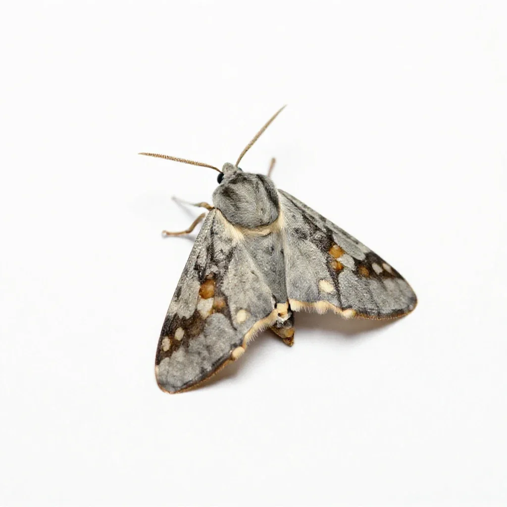 Angoumois moth isolated on a white background