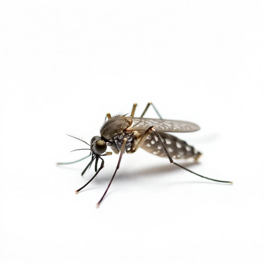 Anopheline isolated on a white background