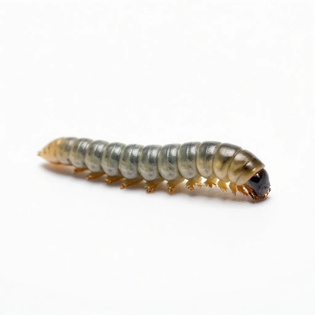Armyworm isolated on a white background