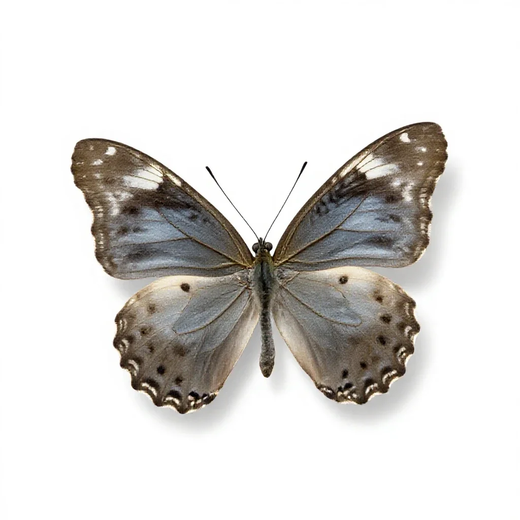 Emperor butterfly isolated on a white background