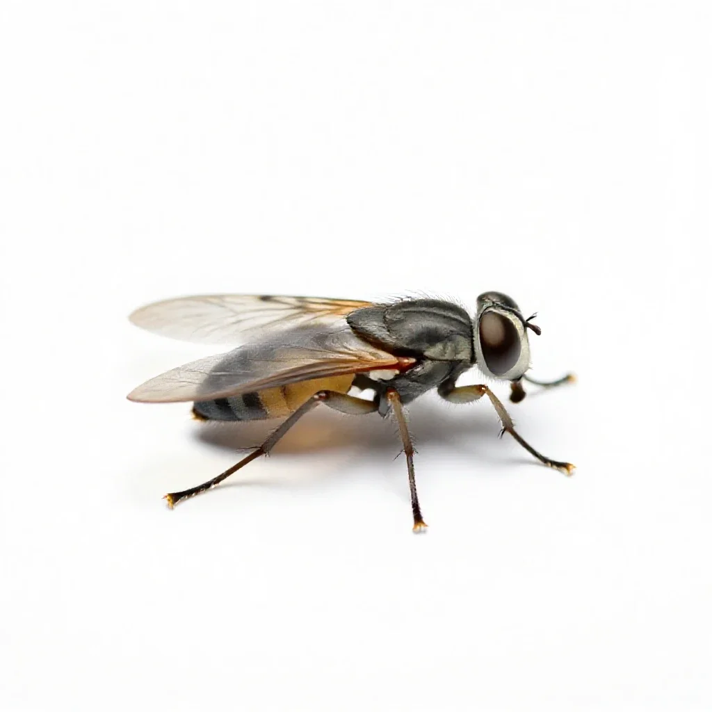 Ichneumon fly isolated on a white background