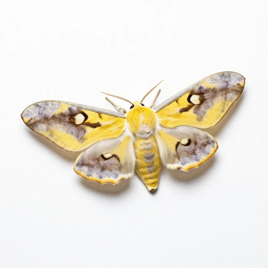 Imperial moth isolated on a white background