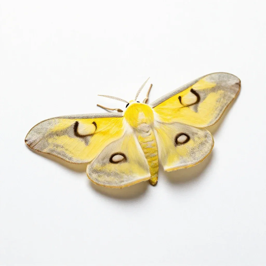 Io moth isolated on a white background