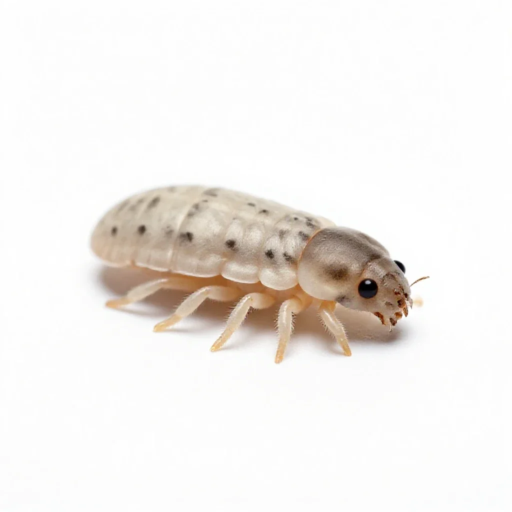 Itch mite isolated on a white background
