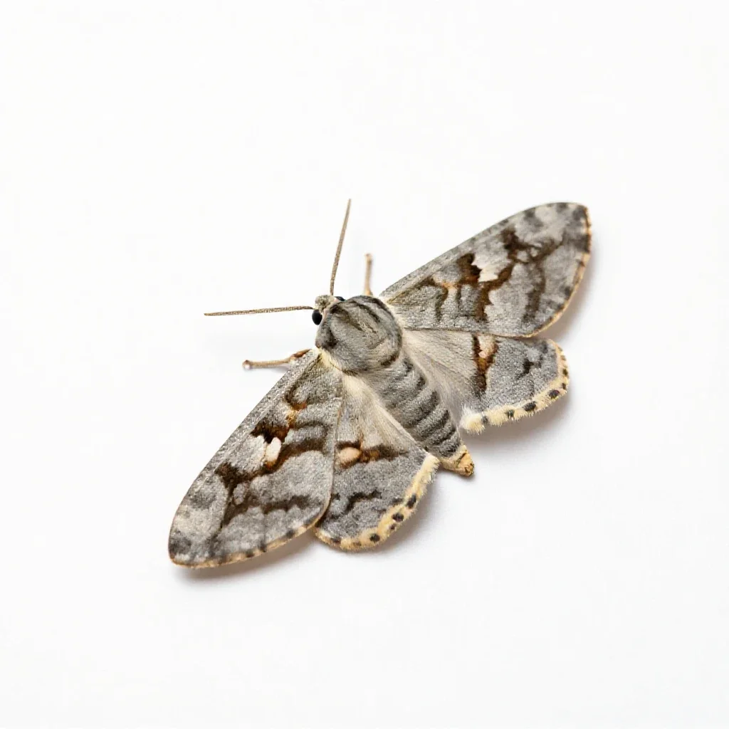 Orange tortrix isolated on a white background