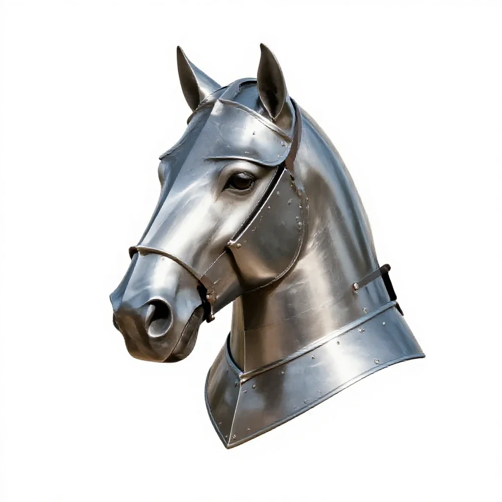 Chanfron isolated on a white background