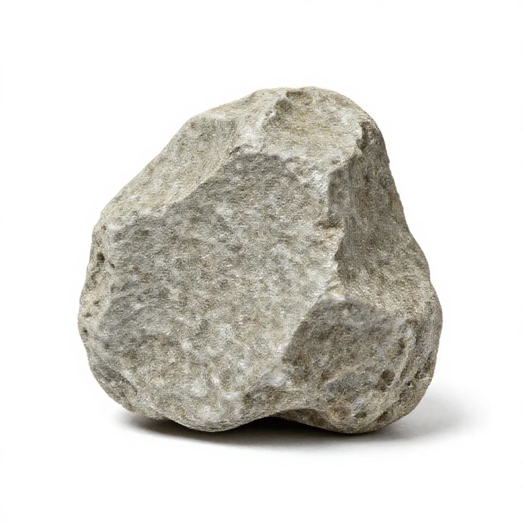 Clastic rock isolated on a white background