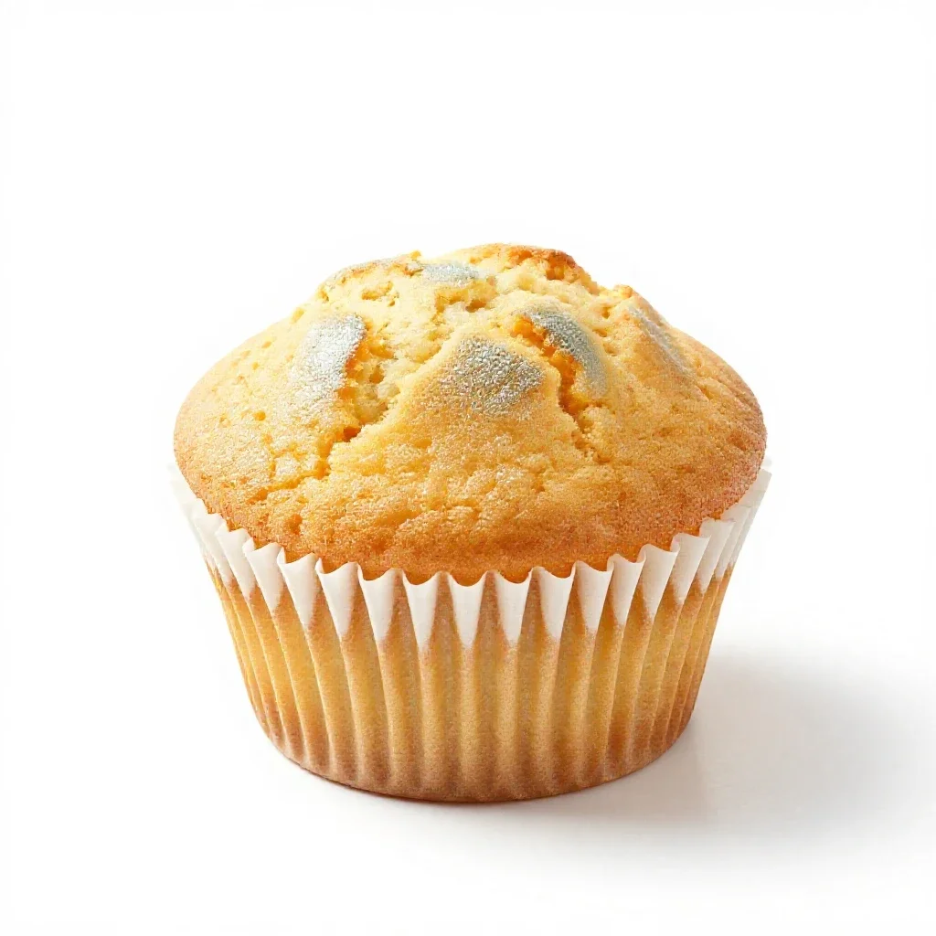 Corn muffin isolated on a white background
