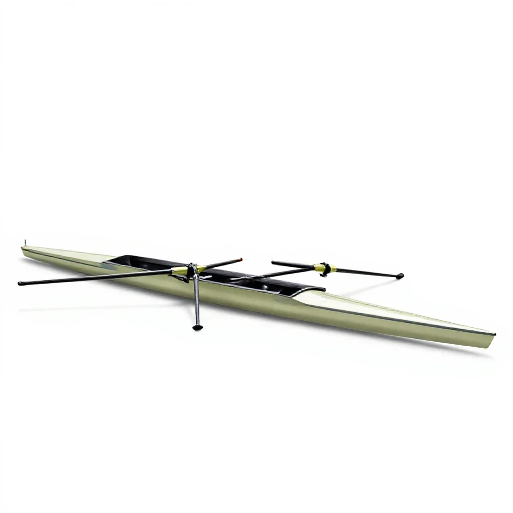 Racing skiff isolated on a white background