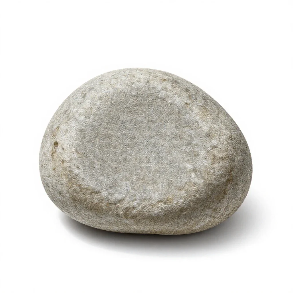 River boulder isolated on a white background