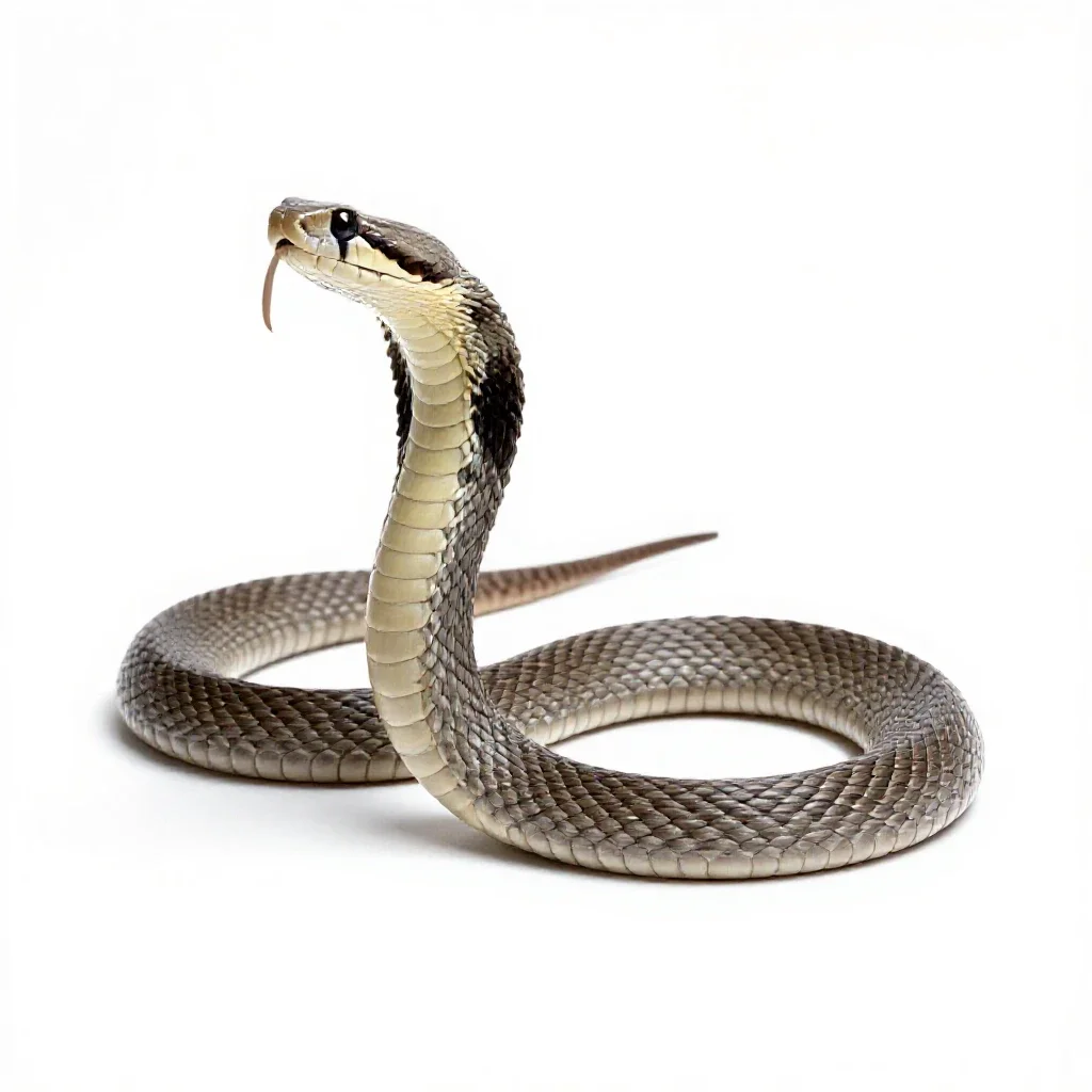Canebrake rattlesnake isolated on a white background