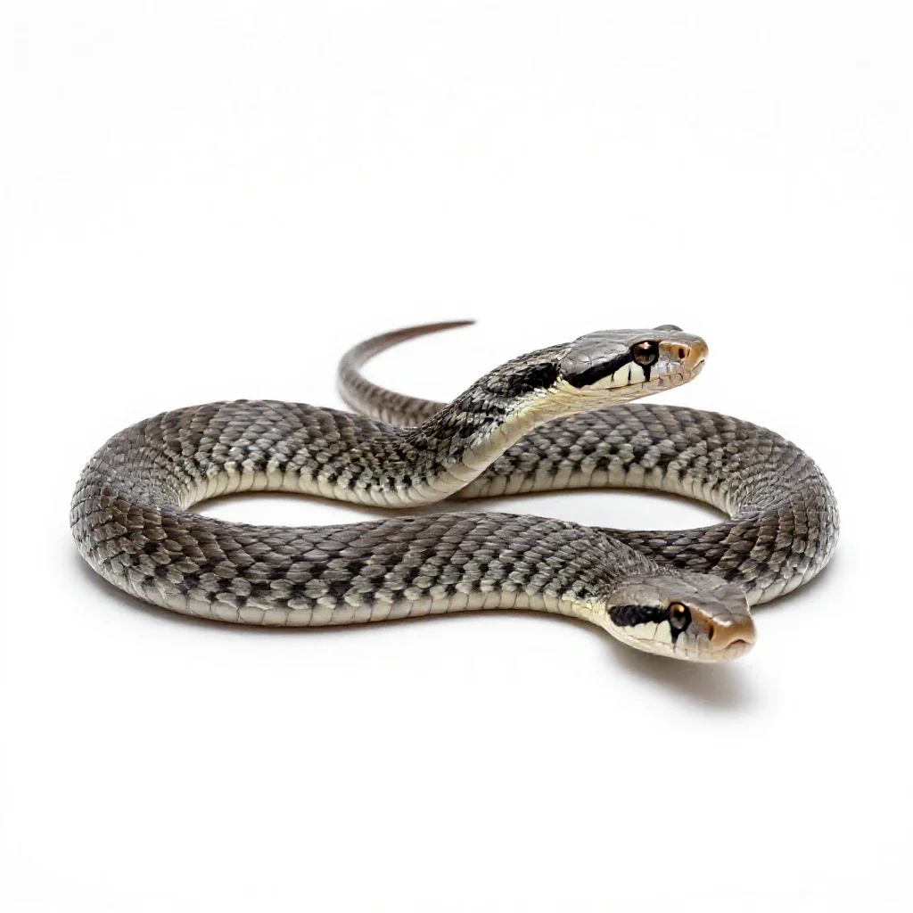 Death adder isolated on a white background