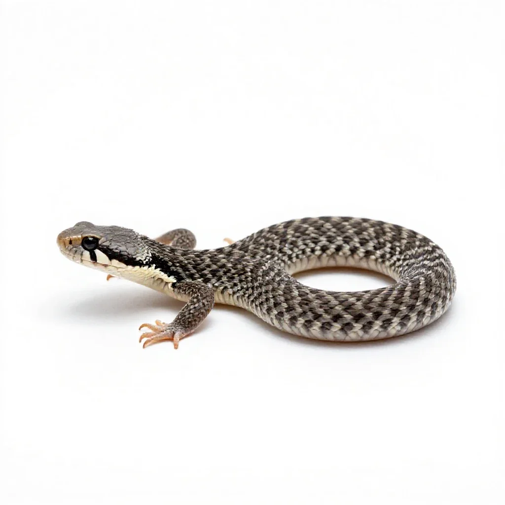 Ground rattler isolated on a white background