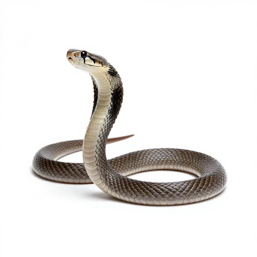 Prairie rattlesnake isolated on a white background