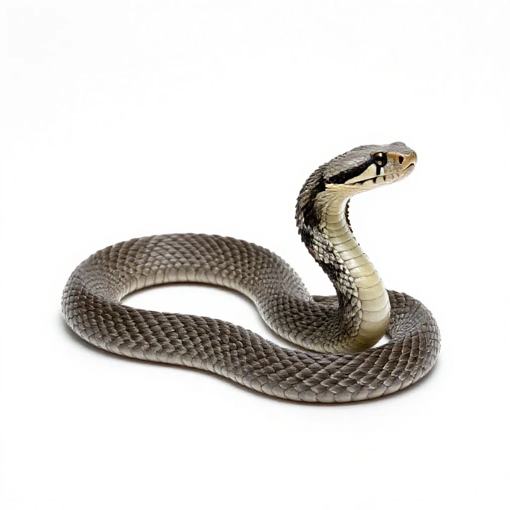 Rattlesnake isolated on a white background