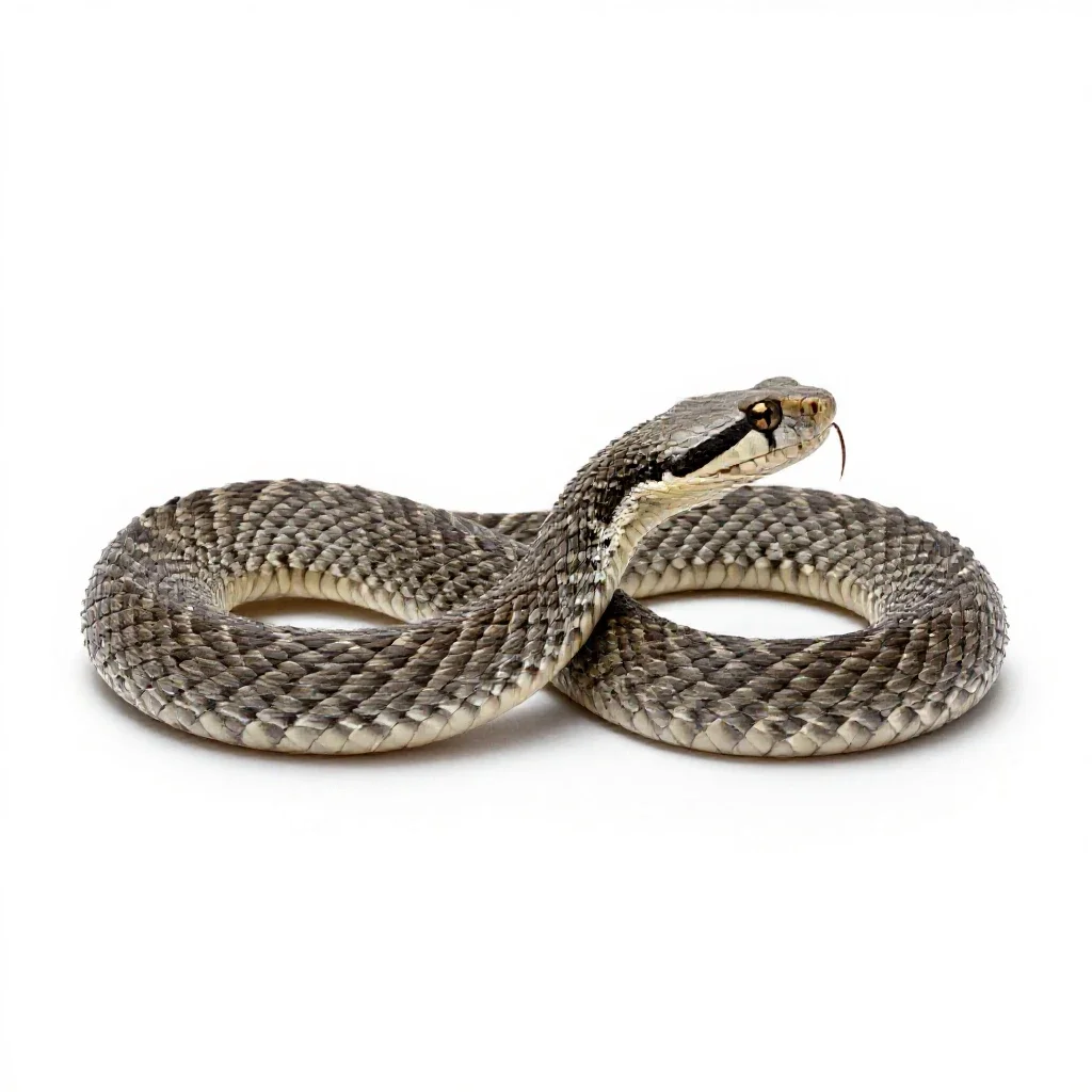 Rock rattlesnake isolated on a white background