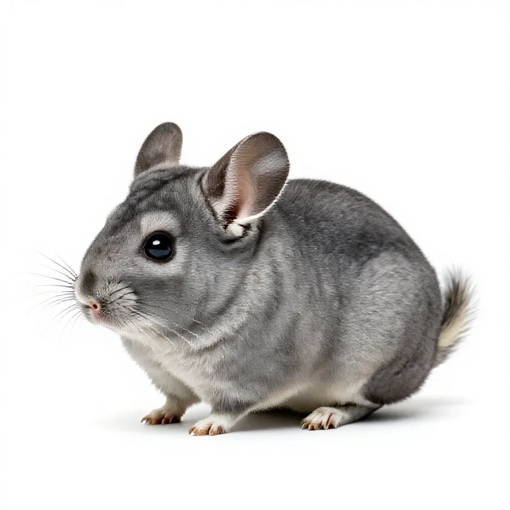 Chinchilla isolated on a white background