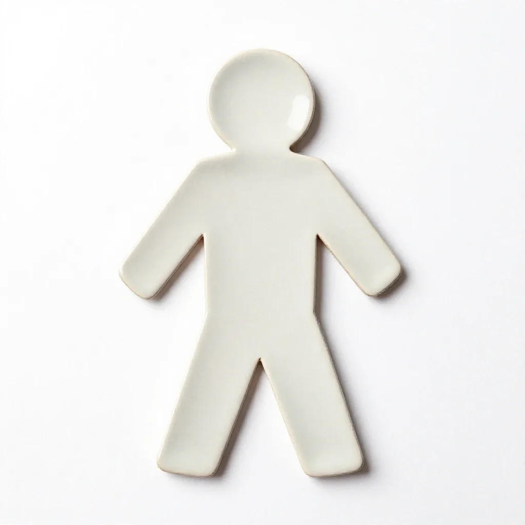 Paper doll isolated on a white background