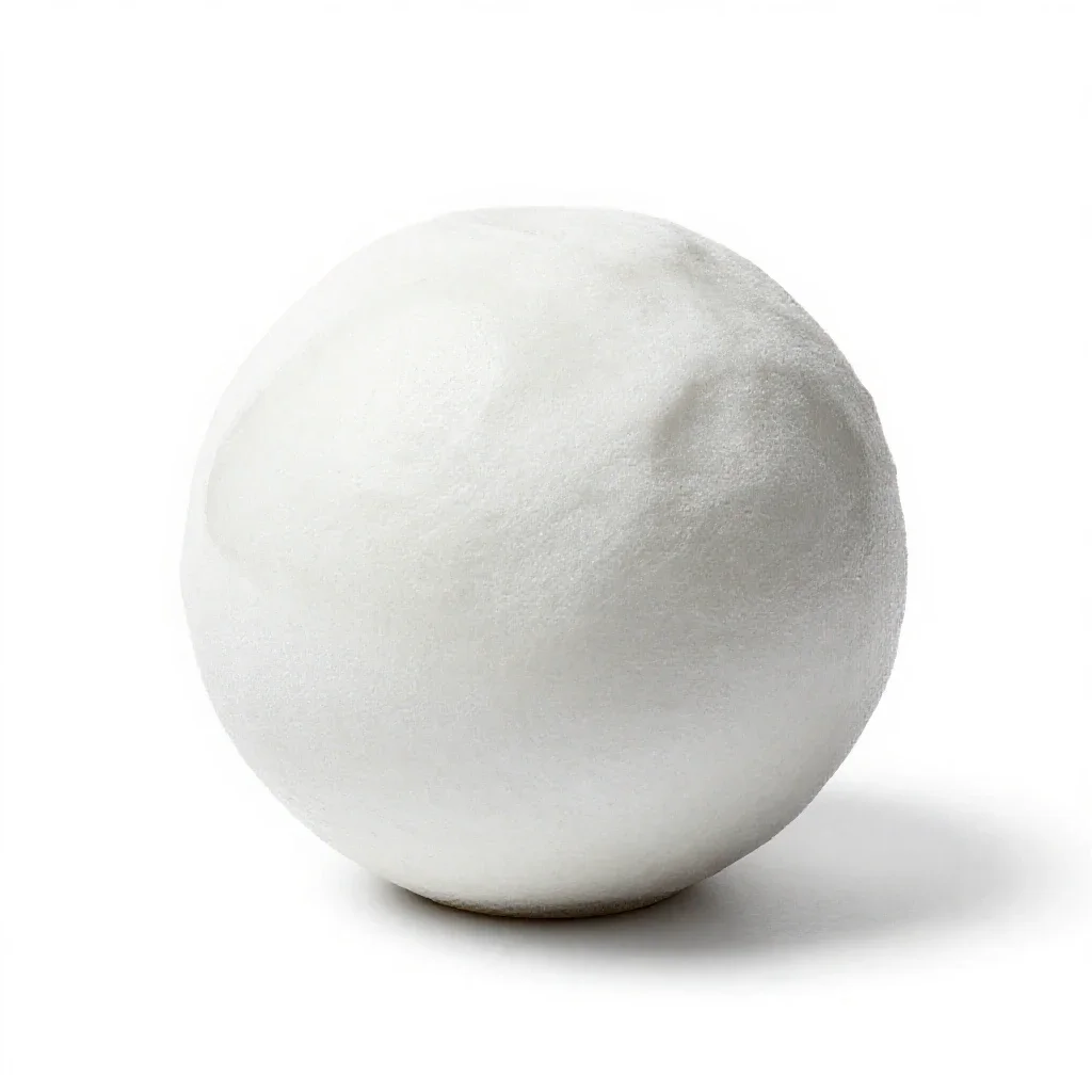 Snowball isolated on a white background
