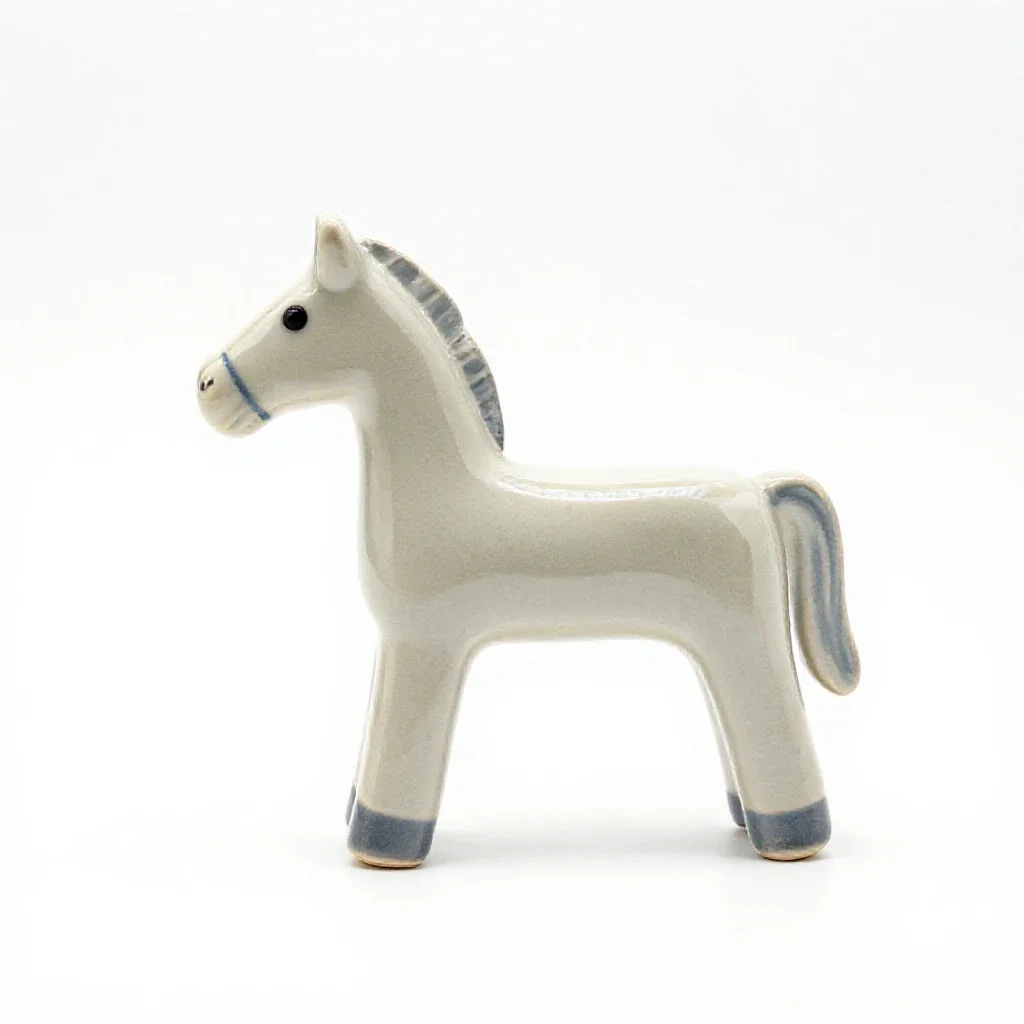 Stick horse isolated on a white background