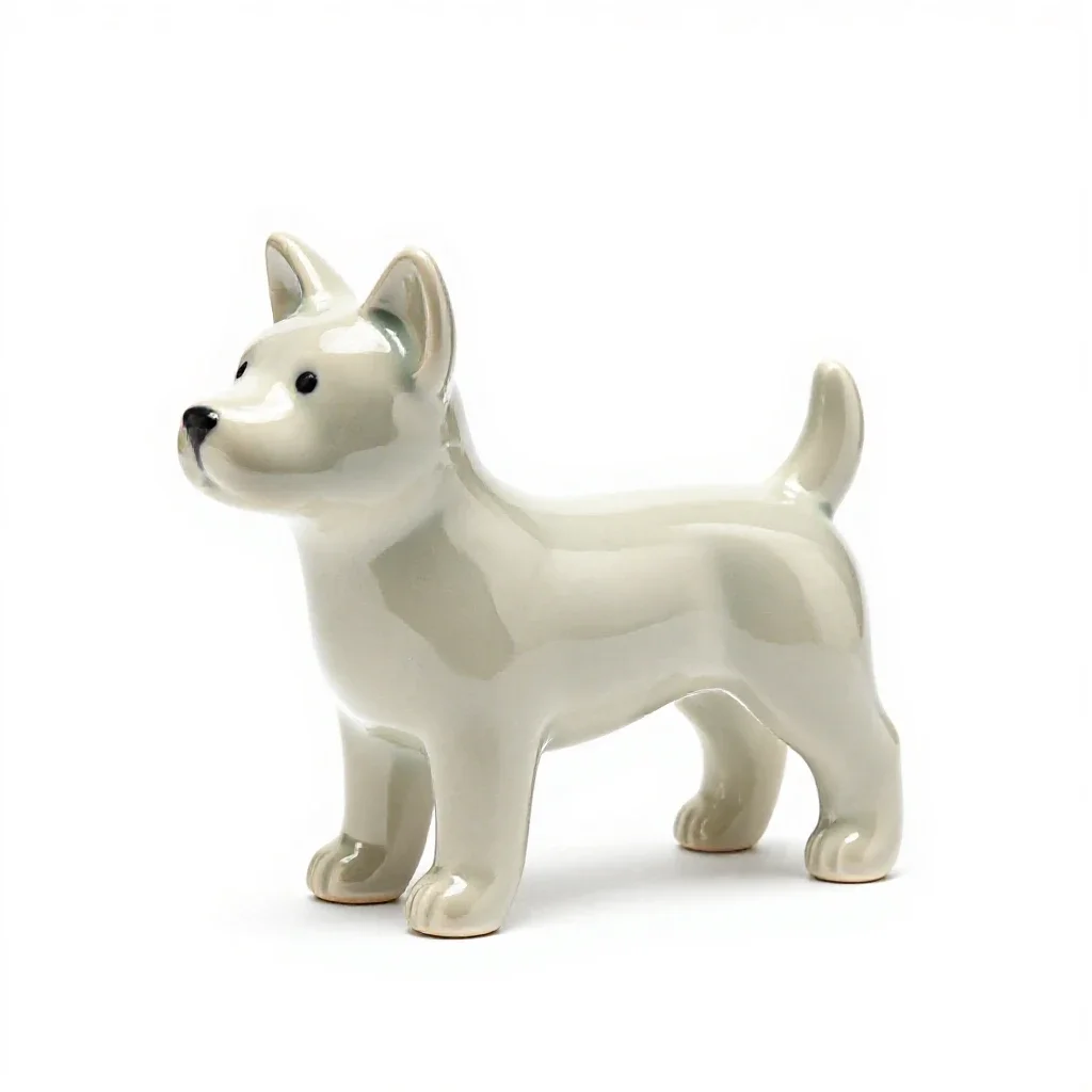 Toy dog isolated on a white background