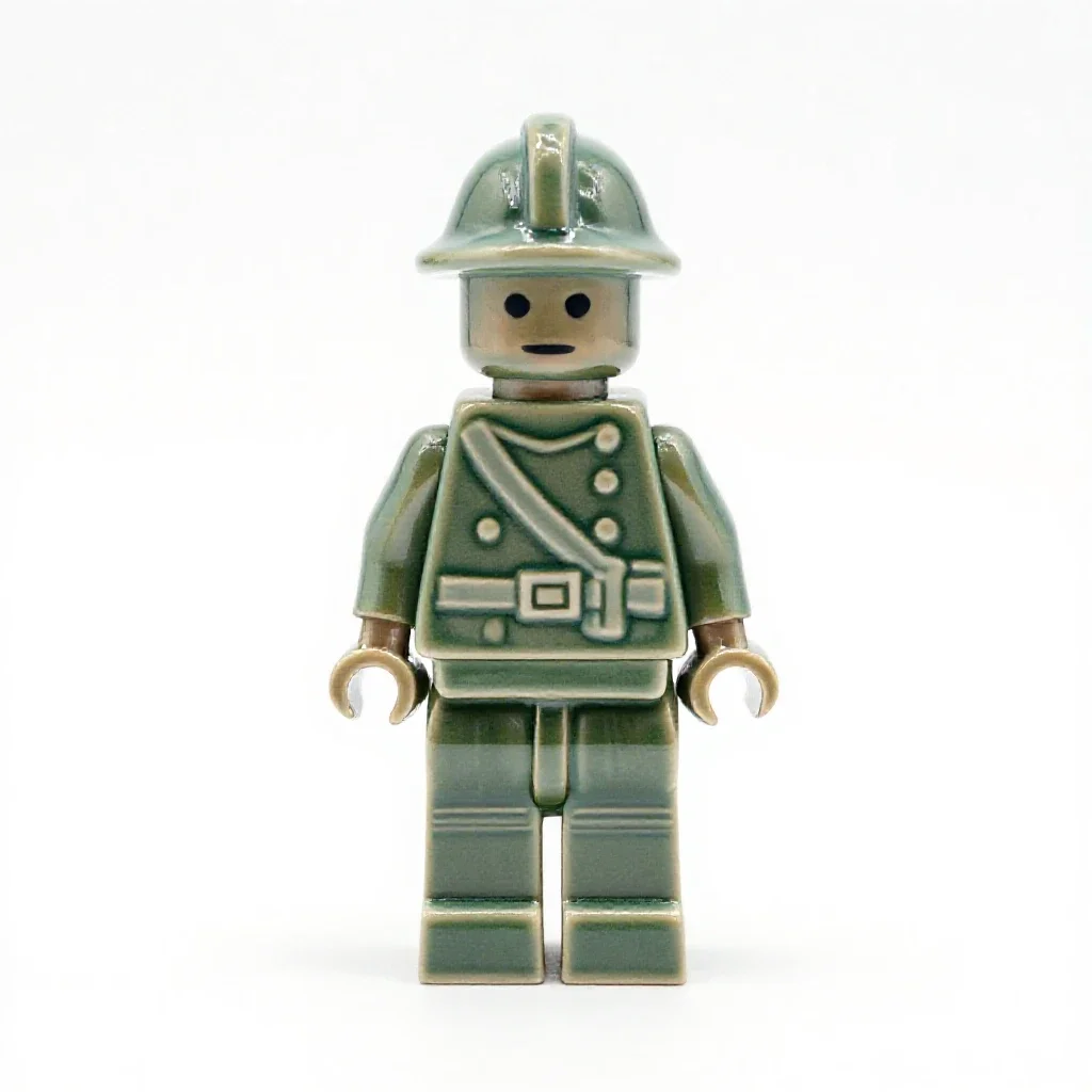 Toy soldier isolated on a white background