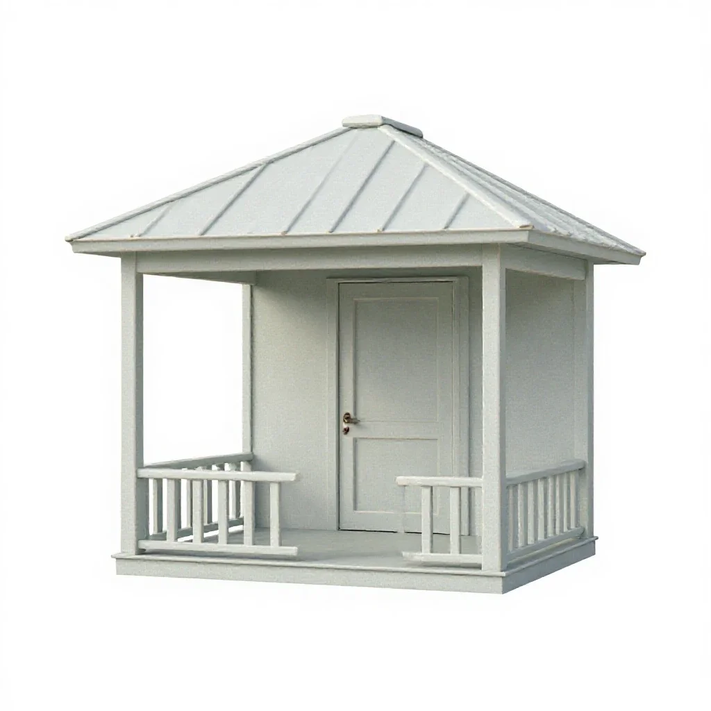 Back porch isolated on a white background