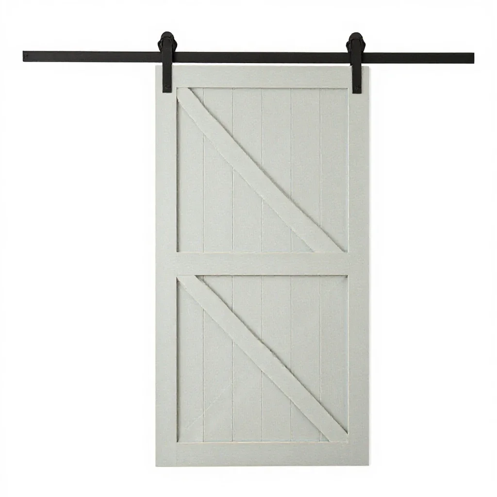 Barn door isolated on a white background