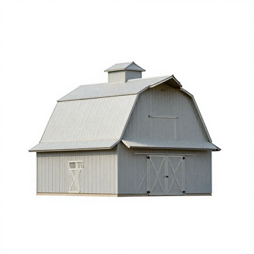 Barn isolated on a white background
