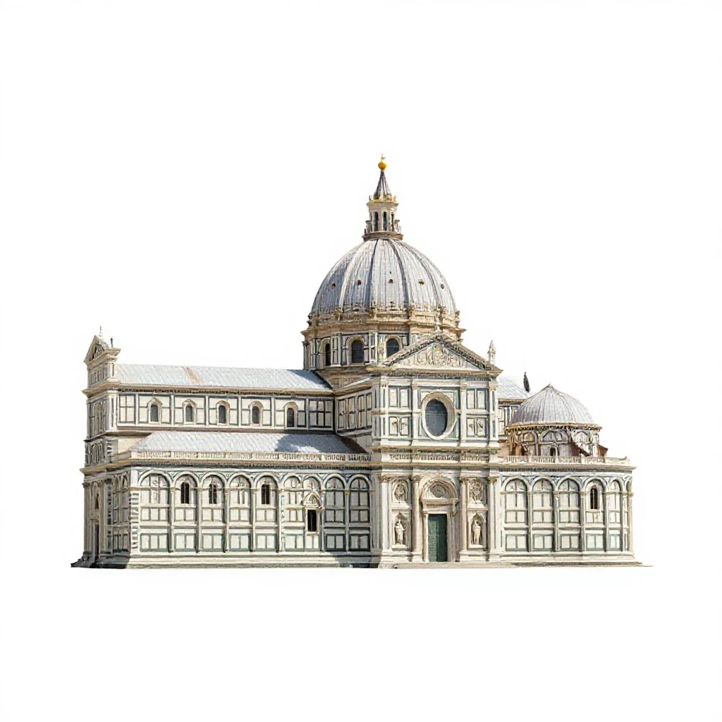 Basilica isolated on a white background