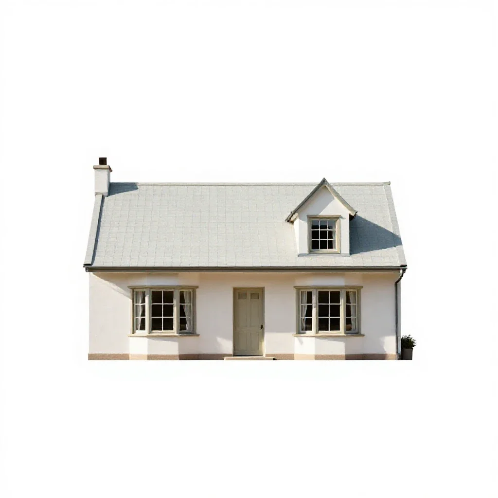 Bed and breakfast isolated on a white background