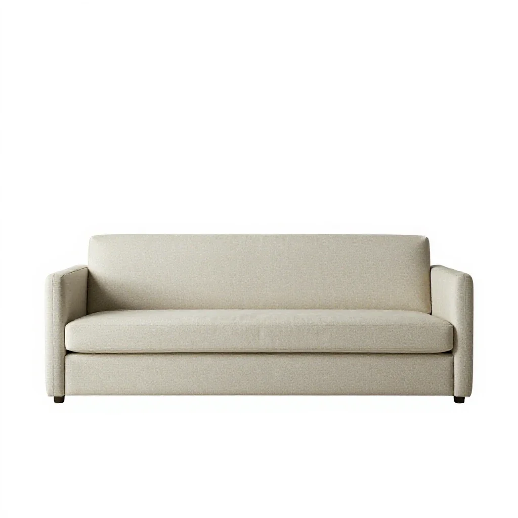 Bedsitting room isolated on a white background