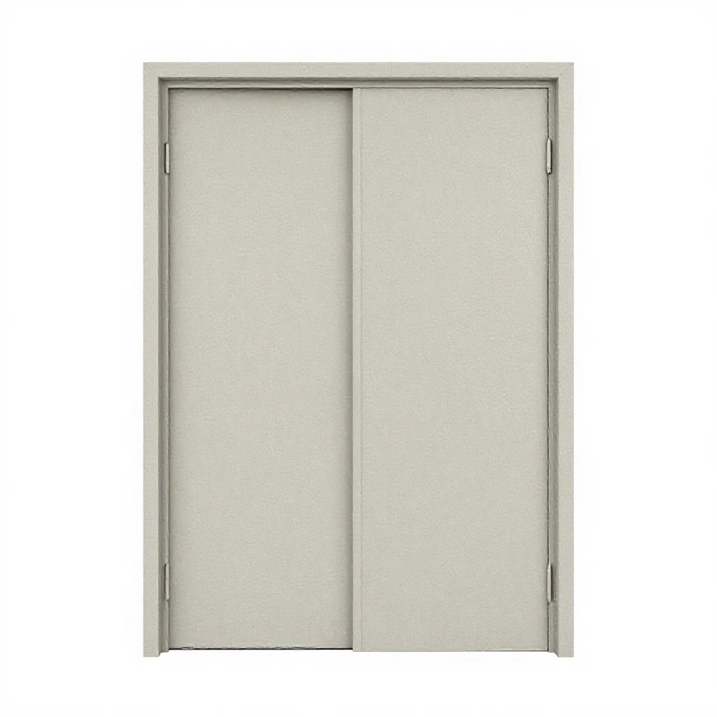 Bi-fold door isolated on a white background