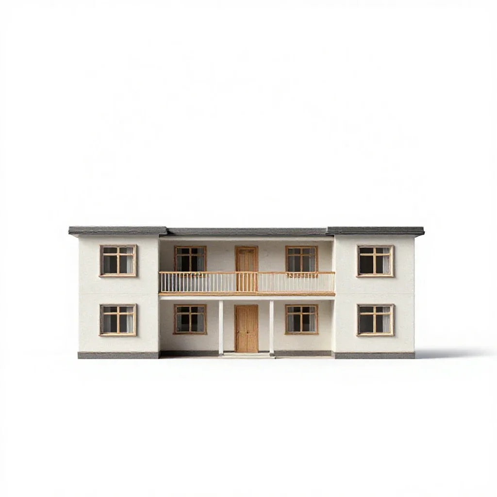 Boarding house isolated on a white background
