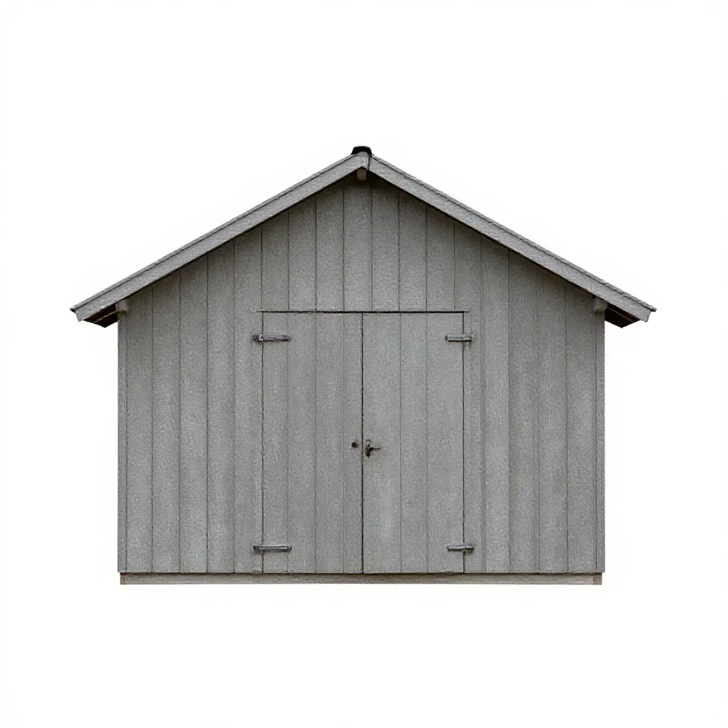 Boathouse isolated on a white background